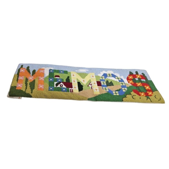 Handmade Other - MEMOS Needle Point Wall Hanging Mothers Day Gift For Grandma Handmade Embroidery